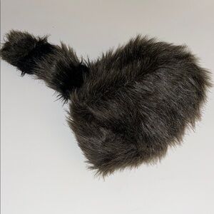 Cute Raccoon Hat faux fur, little kids 5-6 years excellent condition